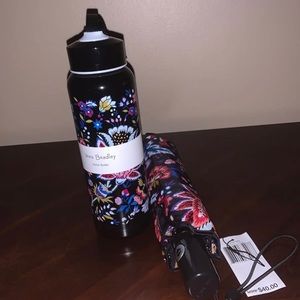 Vera Bradley umbrella and water bottle combo